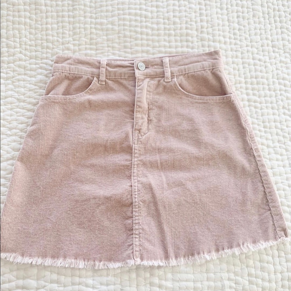 Brandy Melville blush corduroy skirt